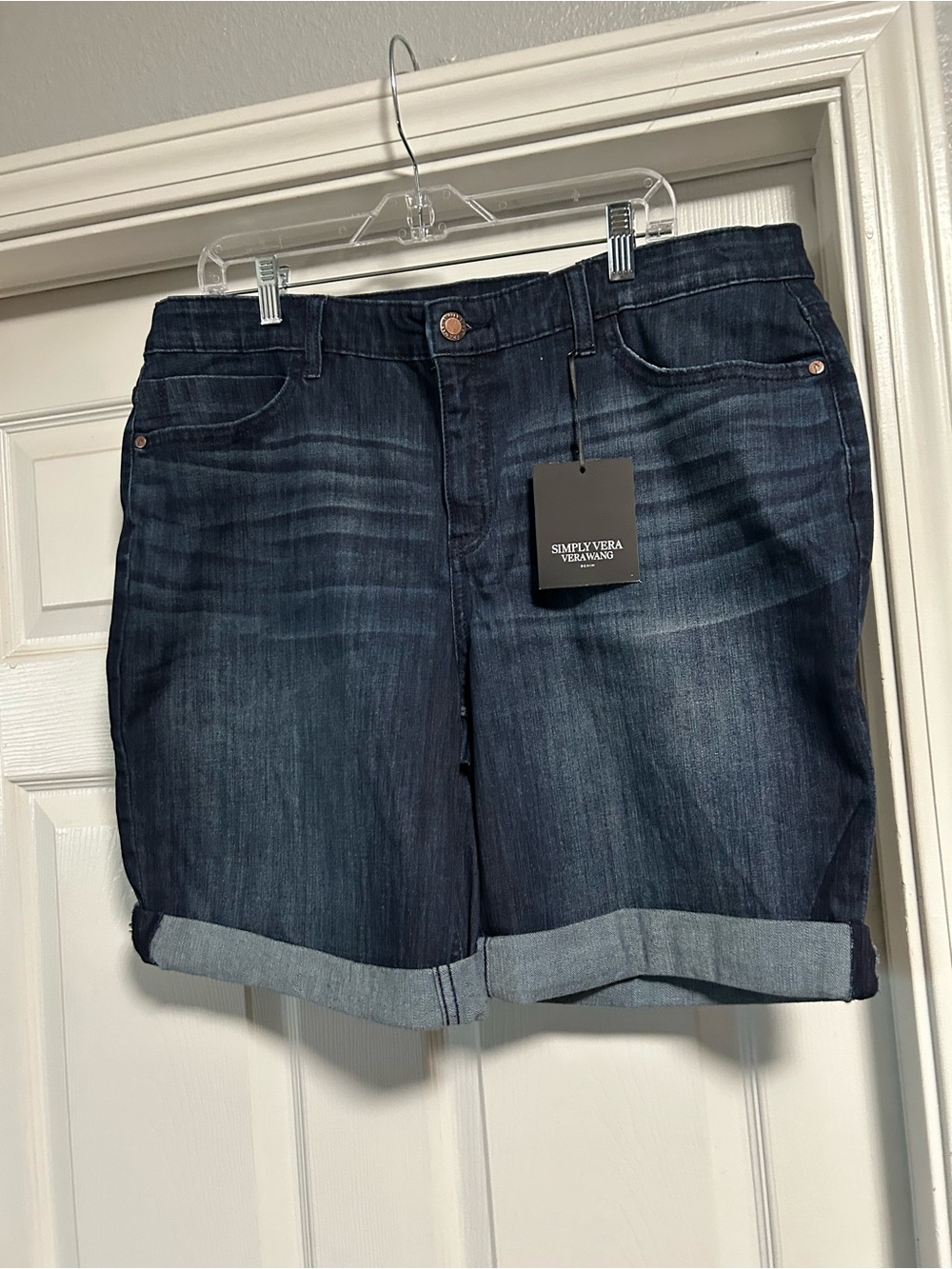 Simply Vera Vera Wang Indigo Roll-Cuff Denim Bermuda Shorts